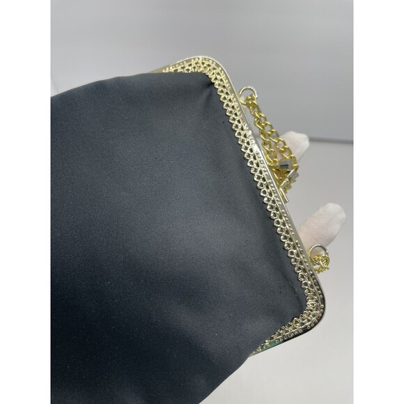 Vintage La Regale brand Black Purse Kiss Lock Made in Hong Kong handbag stylish - Picture 16 of 16